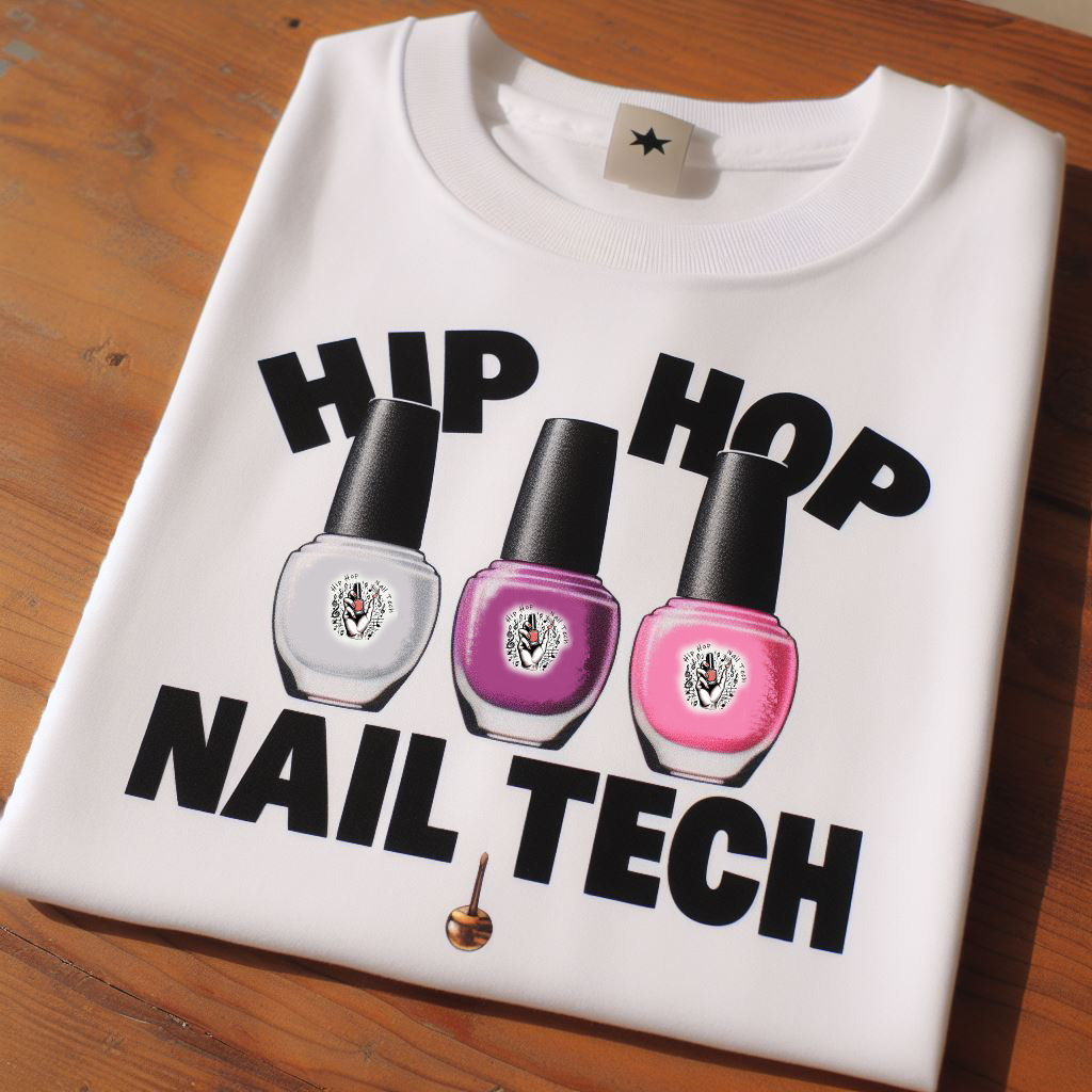 Hip Hop Nail Tech White Tee