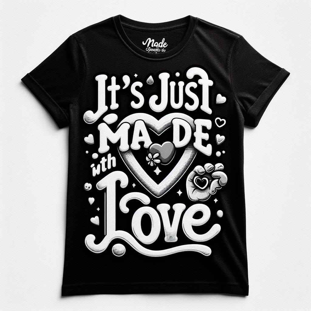 It's Just Made With Love Black Tee